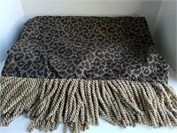 Leopard Print Bed Throw and Throw Pillows