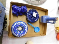 Lovely blue lot: fancy Turkish ashtray - small