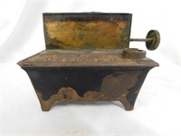 Cast iron flat wick oil lamp, 1895 Cleveland FDY