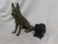 Cast iron German Shepherd dog (hole on back side)
