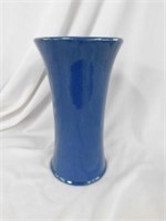 Peters & Reed blue vase, 9.75"H