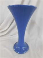 Blue Arts & Crafts pottery vase, 10"H