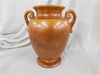 Arts & Crafts brown glazed urn, 9.5"H