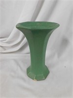 Zanesville green matte #5 vase, small chip &