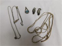 Sterling chains - marcasite earrings - JNN Mexico