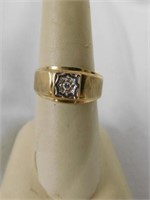 10K y.g. diamond ring, size 8, 2.6 dwt