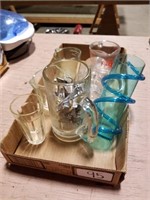4 Glass Measuring cups & Misc