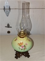 Vintage oil lamp 18"h