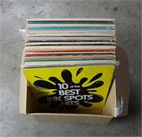Box Lot Of Vinyl Records Ink Spots & More