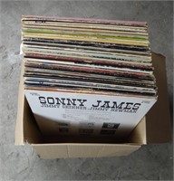 Box Lot Of Vinyl Records Tom Jones The Pips & More