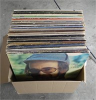 Box Lot Of Vinyl Records Elton John & More