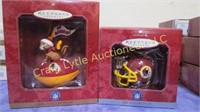 Washington Redskins ornaments x 2