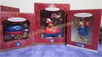 New England Patriots ornaments x 3