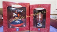 Denver Broncos ornaments x 2