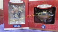 New Orleans Saints ornaments x 2