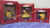 Green Bay Packers ornaments  x 3