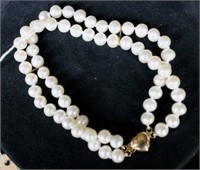 14KYG 7.5IN PEARL BRACELET WITH HEART-SHAPED CLASP