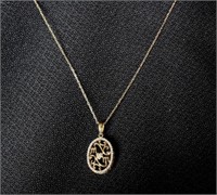 10K .12 TDW MOM PENDANT 18IN CHAIN