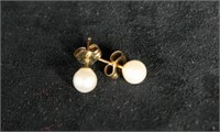 CULTURED PEARL EARRINGS  5MM