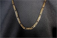 18K GOLD OVERLAY FIGARO CHAIN 20IN