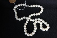 7.5MM FRESHWATER PEARL NECKLACE 14K CLASP; 18IN