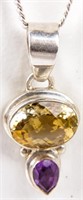 Jewelry Sterling Silver Citrine Necklace