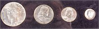 Coin 4 United States Type Coins Silver Dollar +
