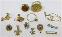 LOT OF SCRAP GOLD JEWELRY