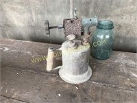 Antique brass torch