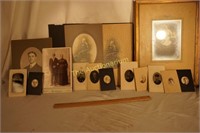 Lot of old photos and daguerreotype pictures