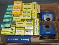 Large Lot Boxed Vintage Marklin HO Track & Transfo