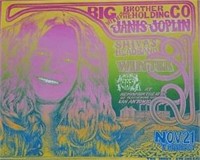 Janis Joplin Vulcan Gas Co. Poster by Jim Franklin