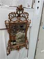 Antique Cast Iron Ornate Beautiful Shaving Mirror