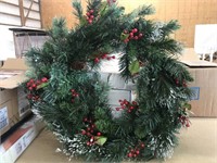 New lighted Christmas wreath