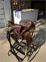 Vintage Leather Western Horse Saddle