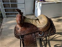 Vintage Western Horse Leather Horse Saddle