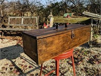 Antique Primitive Wood Carpenter's Toolbox