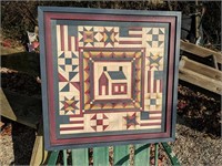 Mosaic Wood Pieces Country Barn Art