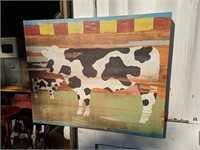 Stretched Canvas DAIRY COW ART