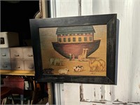 Noah's Ark Artist's Signed Framed Art
