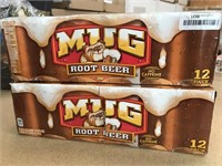 Two 12 packs MUG root beer
