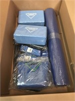 New yoga ball mat box lot etc