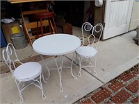 Vintage Smaller Ice Cream Parlor Table & 2 Chairs