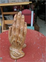 Vintage Hand-Carved Wood Praying Hands