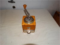 Antique wood coffee grinder PB acciaio macina 4"