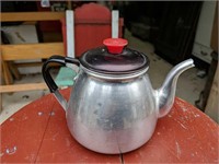 Vintage Aluminum Mini-Teapot with Strainer