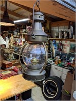 Vintage Brass Ships Oil Lantern