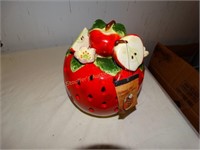 Ceramic apple luminary 8.5"h new w/tag