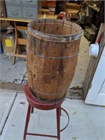 Vintage Wood Nail Keg Barrel