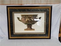 JB Piranesi Hand Colored Sepia Urn 1 Framed